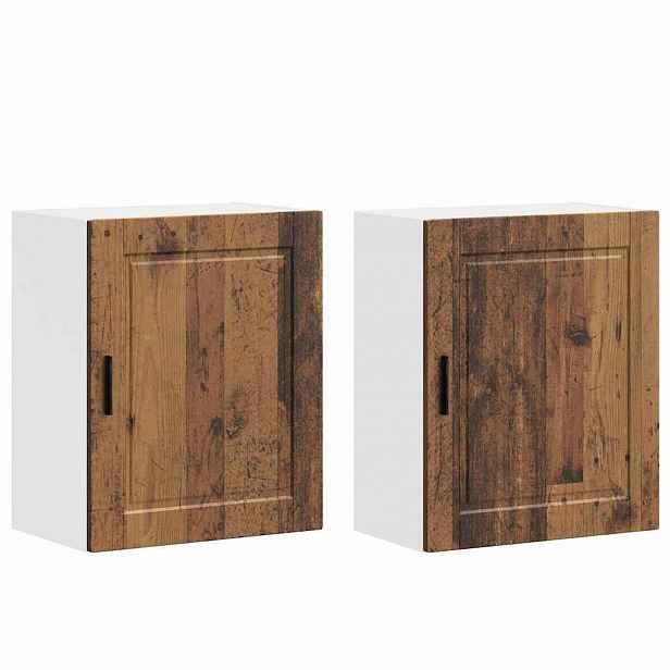 vidaXL Kuchyňská nástěnná skříňky 2 ks "Porto" old wood kompozit