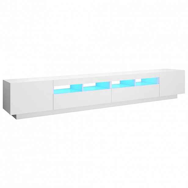 vidaXL TV skříňka s LED osvětlením bílá 260 x 35 x 40 cm