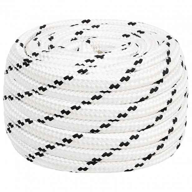 vidaXL Víceúčelové užitkové lano 16 mm 50 m Bílá Polyester