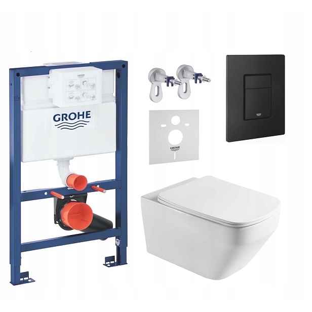 7v1 Wc Set Stelaz Grohe 820 mm Wc Mísa Tornado Imprese Tlačítko