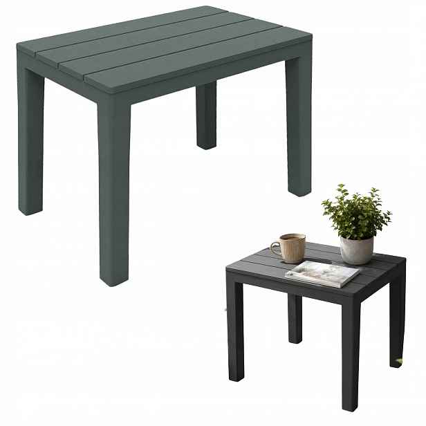 Balkonový stolek antracit 45x60 cm Sedák 120 kg na balkon Terasa