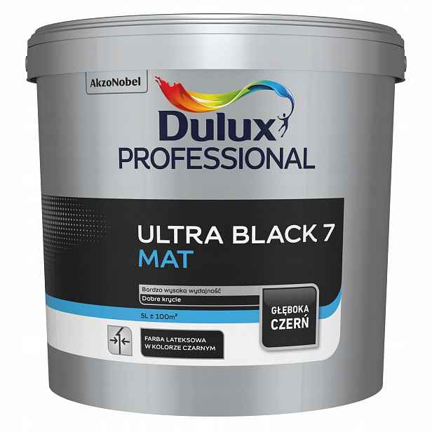 Dulux Ultra Black 7 Černá 5L Professional