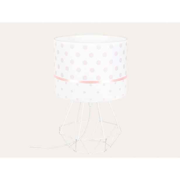 ELIS DESIGN Dětská stolní lampa - Růžové puntíky