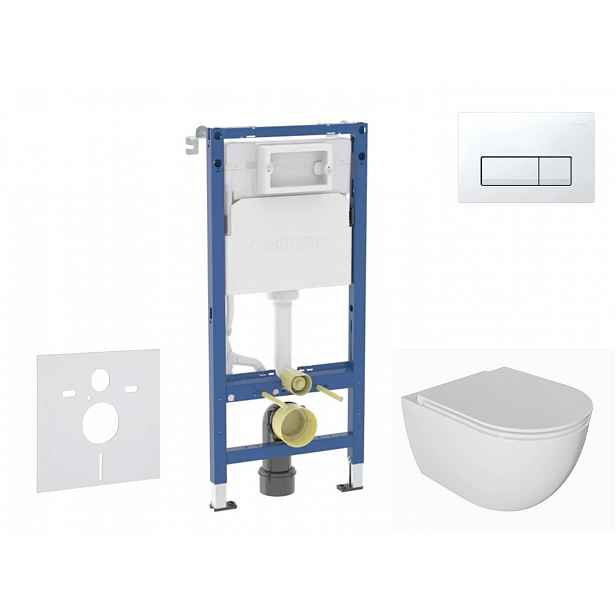 Geberit Duofix - Set předstěnové instalace, klozetu Oudee a sedátka softclose, tlačítko Delta50, alpská bílá SANI11CA3137B