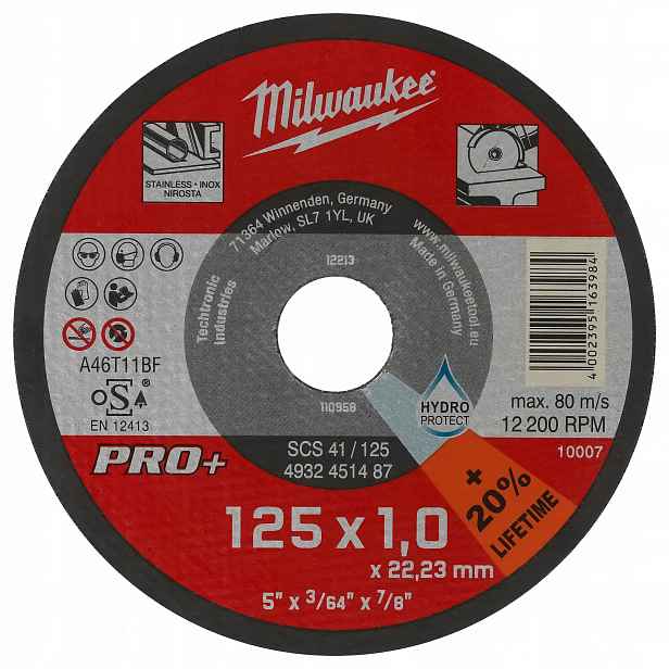 Řezací kotouč na kov 125 x 1 mm 200 ks Milwaukee řady Pro+