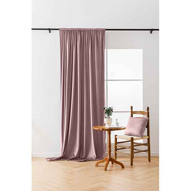 Světle fialový zatemňovací závěs VELVET 135x250 cm Zavěšení: Kovové kroužky