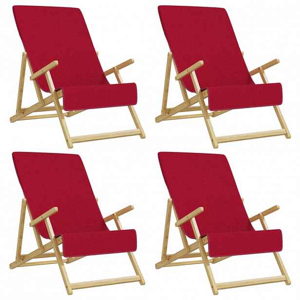 vidaXL Plážové osušky 4 ks vínové 60 x 135 cm textil 400 GSM