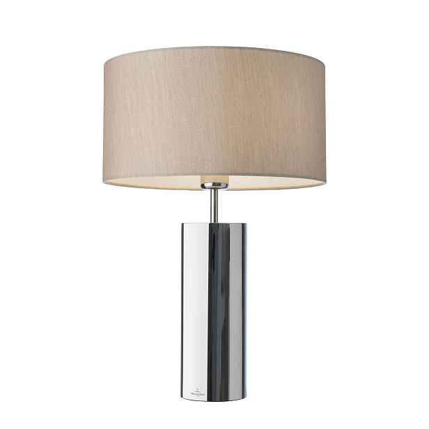 Villeroy & Boch Stolní lampa Prag, Ø 53 cm, stříbrná / béžová 96245