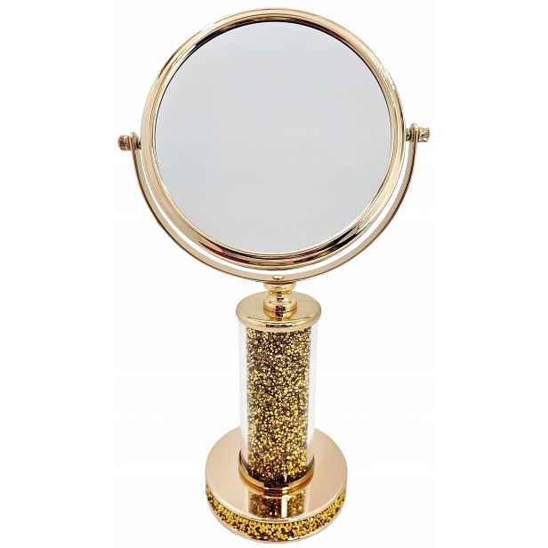 Zrcadlo glamour oboustranné 23079 37 cm Gold