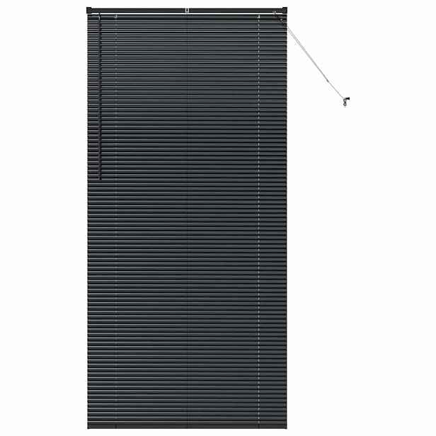 vidaXL Venet školní žaluzie Černá 220 x 105 cm 25 mm Hliník