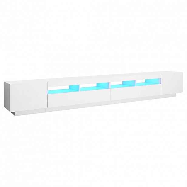 vidaXL TV skříňka s LED osvětlením bílá 300 x 35 x 40 cm