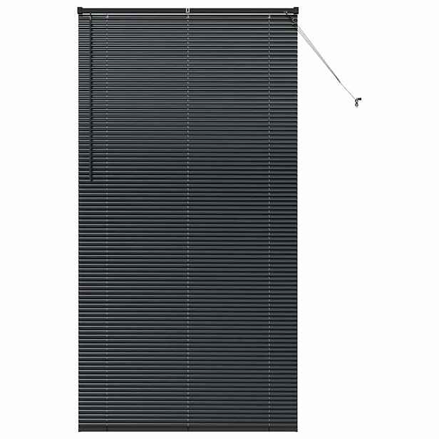 vidaXL Venet školní žaluzie Černá 220 x 115 cm 25 mm Hliník