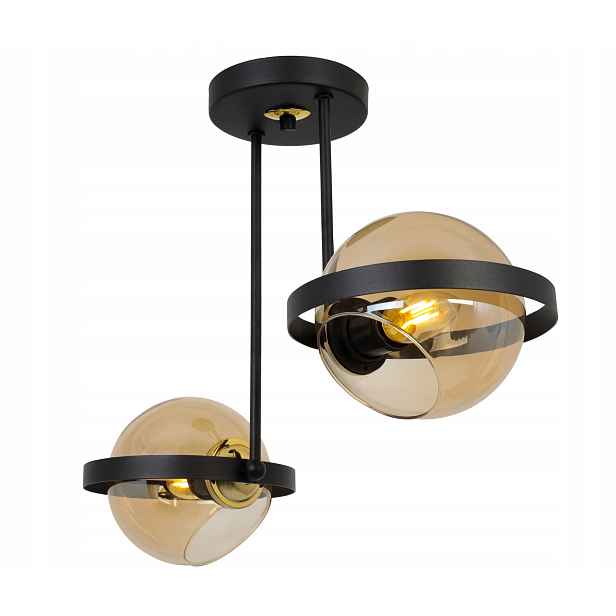 Závěsné Stropní Svítidlo Lustr Skleněné Koule Ring Kroužek Loft Do Obývacího Pokoje