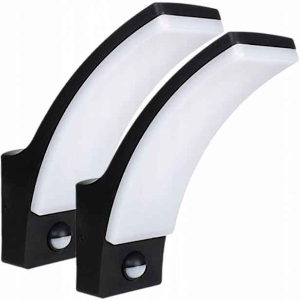 2x Led fasádní lampa na zeď se senzorem pohybu soumraku