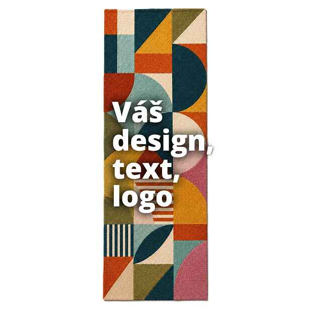 Běhoun s vlastním potiskem nebo logem MK Velvet, šíře 198 cm, vícebarevná, chodba / předsíň, Mercury Flooring