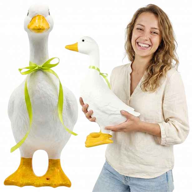 Husí keramická zahradní figurka Dekorace do domu zahrady na terasu
