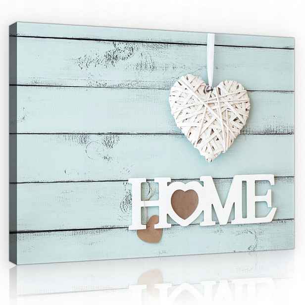 Obraz Na Plátně Canvas 80x60 Srdce Desky Home