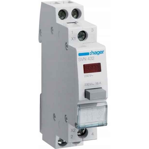 Ovládací tlačítko s Led světlem SVN452 16A 1Z+1R Hager