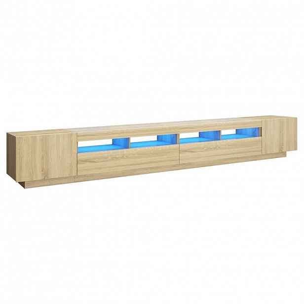 vidaXL TV skříňka s LED osvětlením dub sonoma 300 x 35 x 40 cm