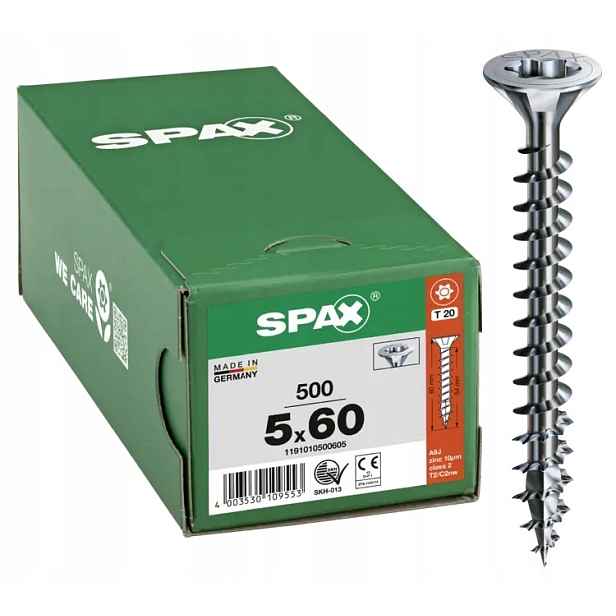 Vrut Do Dřeva 500 Ks Tx 5.0*60 Wirox Mini Spax