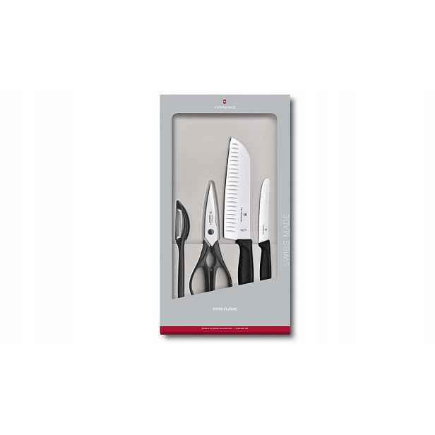 Victorinox kuchyňský set, 4 prvky, černý, 6.7133.4 g