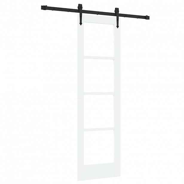vidaXL Posuvné dveře ORKDAL 61 x 198,5 cm Masivní borové dřevo a sklo