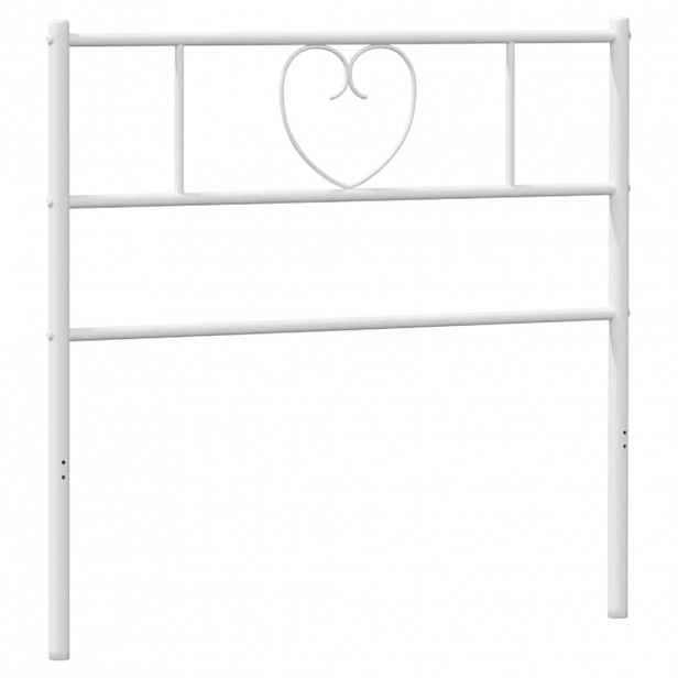 vidaXL Kovové náhradní čelo postele bílé 75 cm