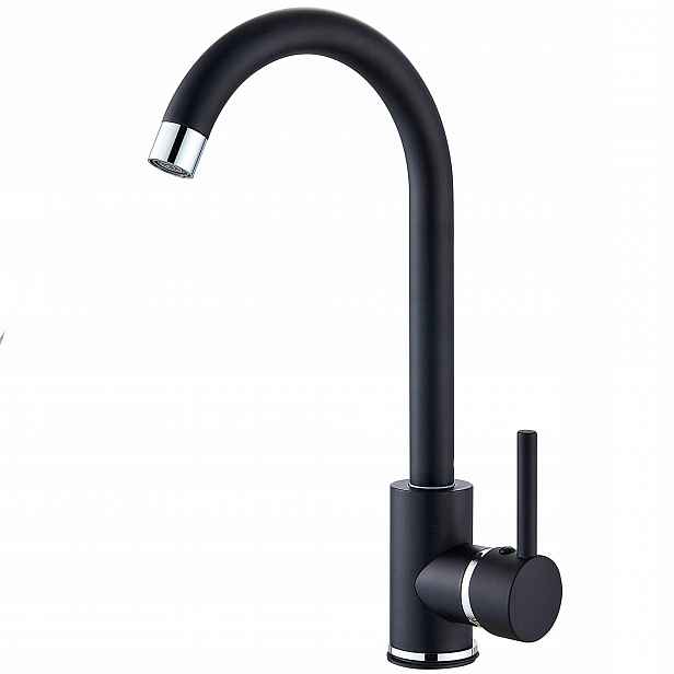 Kuchyňská baterie dřezová Otočná Black černá matná 360° stojící