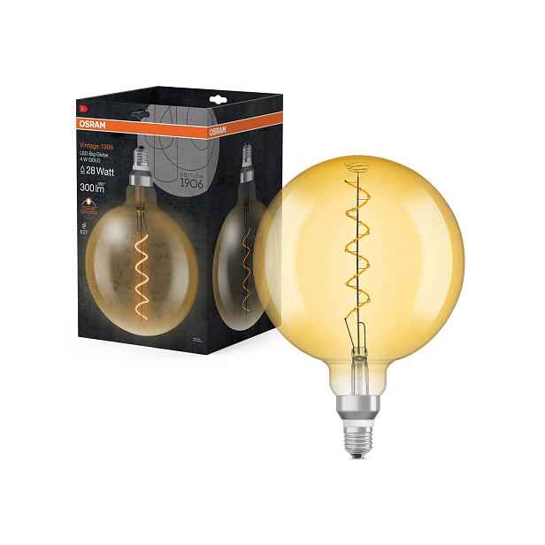 Ledvance retro Led žárovka E27 4W Vintage, teplá bílá