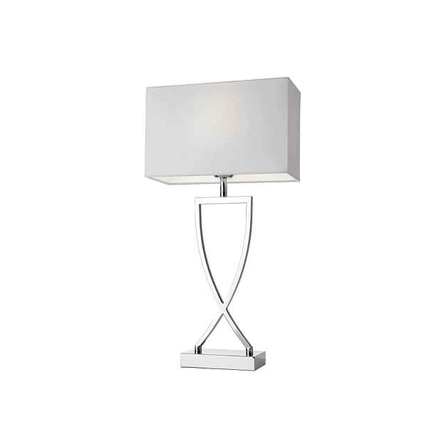 Villeroy & Boch Stolní lampa Toulouse, 52 cm, chrom / bílá 96310