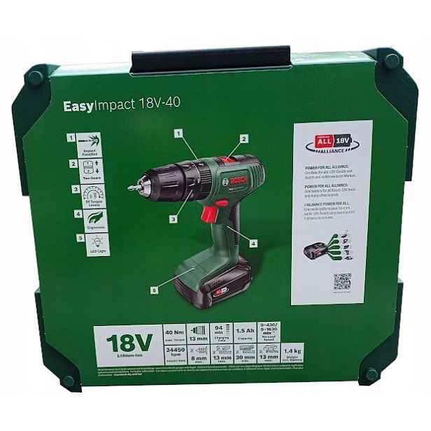 Bosch Aku Příkl.vrt. EasyImpact 18V-40 Syst