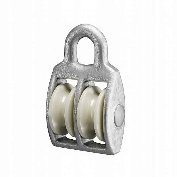 Dvojitý blok 40 mm stavební Pozink pro lana 300 kg 10 Ks.