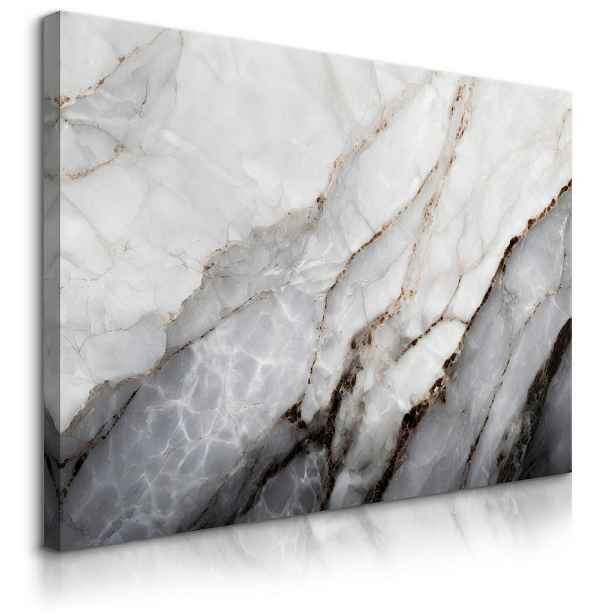 Muralo OBRAZ NA PLÁTNĚ MRAMOR Imitace Moderní Vzor pro Kancelář 90/60 cm