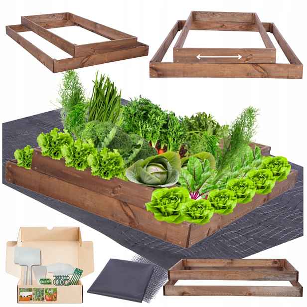 Pařeniště kaskádový regulovaný impregnát zeleninový záhon vyvýšená 18x90x120