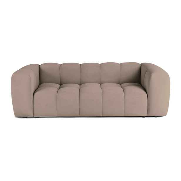 Taupe sametová pohovka 225 cm Cube – Bonami Selection