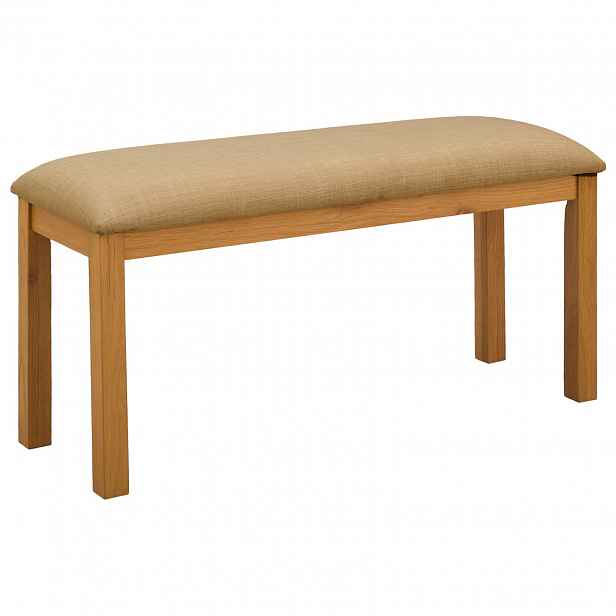vidaXL Jídelní lavička 95 x 32 x 45 cm Masivní dubové dřevo Béžová
