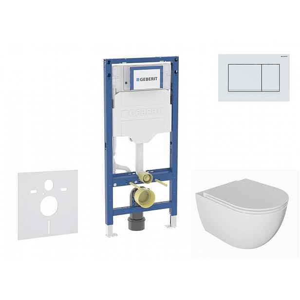 Geberit Duofix - Set předstěnové instalace, klozetu Oudee a sedátka softclose, tlačítko Sigma20, bílá/bílá mat SANI11CA3135B