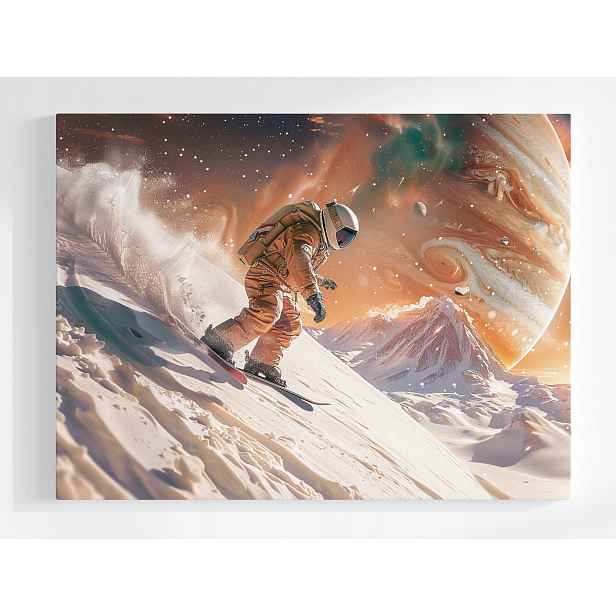 Plakát Vesmír Astronaut Lyžař Lyže Jupiter 100x75