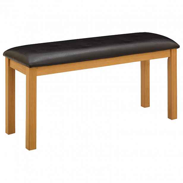 vidaXL Jídelní lavička 95 x 32 x 45 cm Masivní dubové dřevo Černá