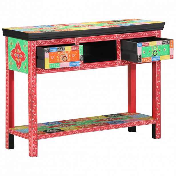 vidaXL Konzolový stolek se zásuvkou Vícebarevný 100 x 30 x 77 cm