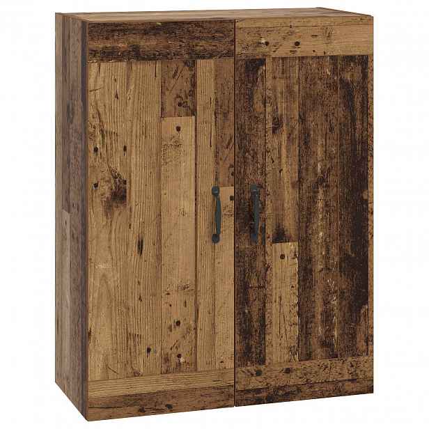 vidaXL Nástěnná skříňka Staré dřevo 69,5 x 34 x 90 cm Kompozitní dřevo