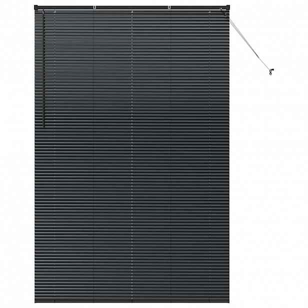 vidaXL Venet školní žaluzie Černá 220 x 140 cm 25 mm Hliník