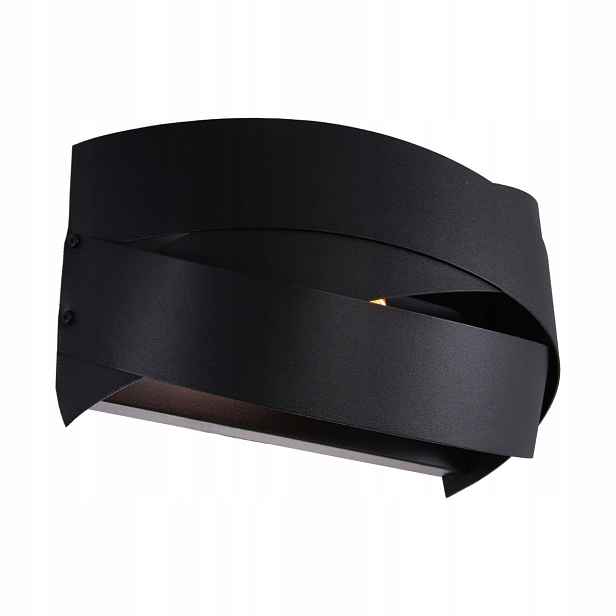 Nástěnné svítidlo kovové, moderní, půlkruhové, 25 cm, černé Zuma Line