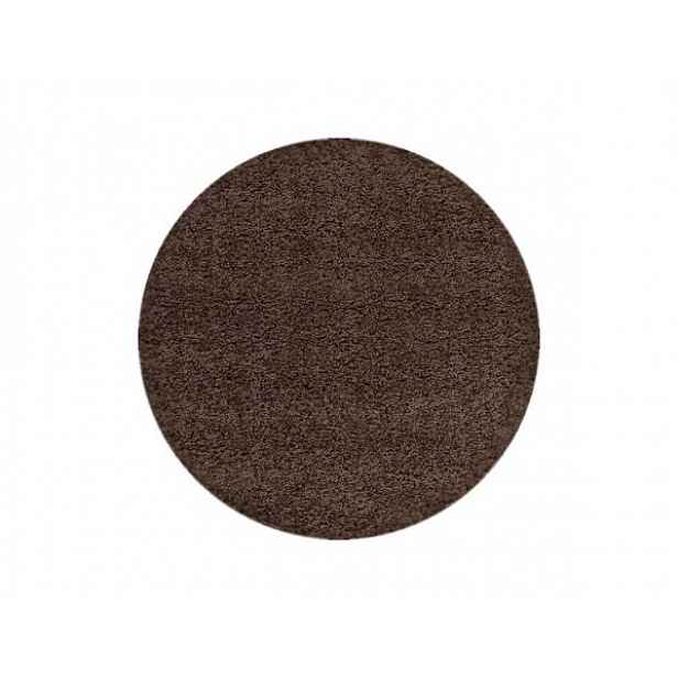 Kusový koberec Dream Shaggy 4000 Brown kruh
