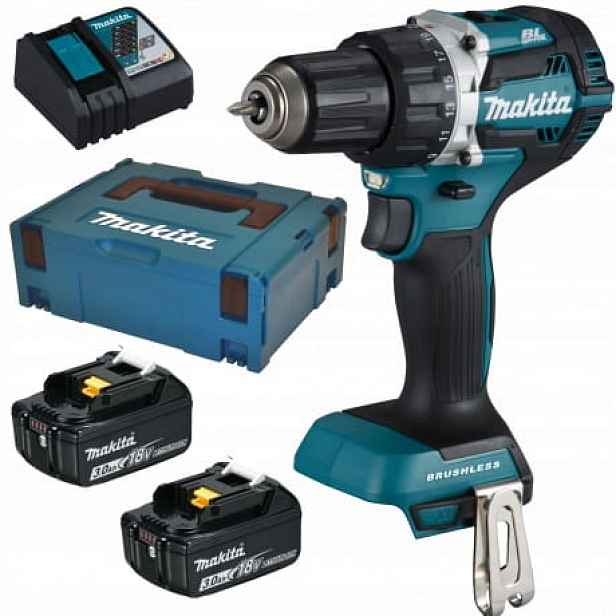 Makita DDF484RFJ Aku Šroubovák bezuhlíková 2x3Ah