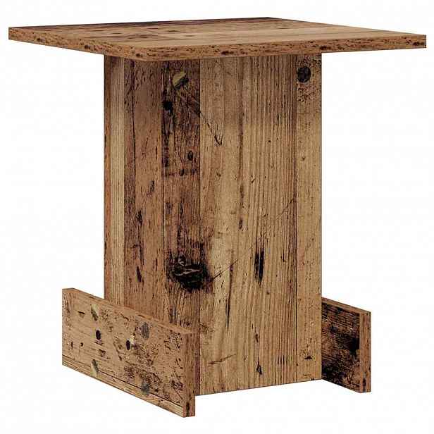 vidaXL Odkládací stolek Staré dřevo 35,5 x 35 x 40 cm Kompozitní dřevo