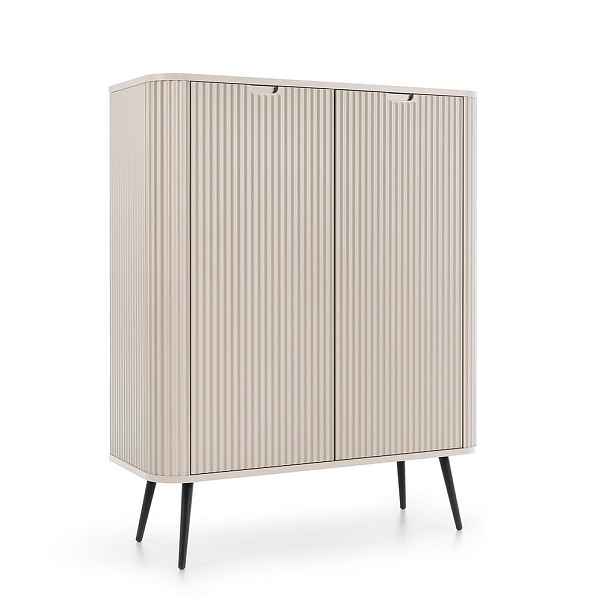 MASSENO VYSOKÁ KOMODA ZENZERO, 103/129/39 cm s 2 dvířky, kašmírová