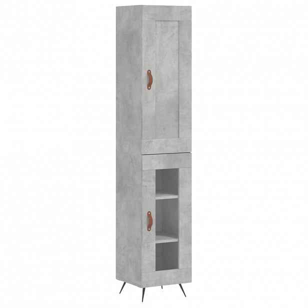 vidaXL Skříň highboard betonově šedá 34,5x34x180 cm kompozitní dřevo