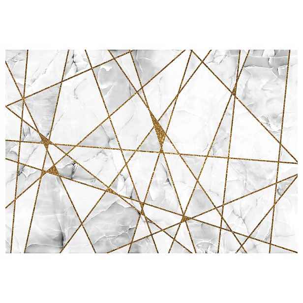 Fototapeta Mramor zlato geometrické linie na šedém pozadí 300x210 lepidlo