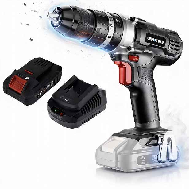 Graphite Aku Vrtačka 58G010 Akumulátor 4AH Udar 18V Energy+ Sada